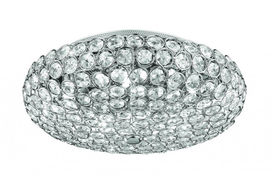 KRISTALL Deckenlampe 5flammig 38cm, gold oder chrom Deckenlampen